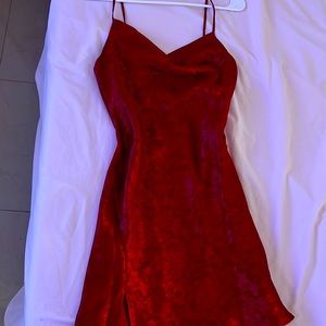 Red Slip Mini Dress